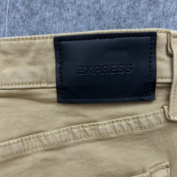 Express Hyper Stretch Skinny Jeans Men's Size 28 X 30 Mid Rise Tan Denim - Picture 7 of 12